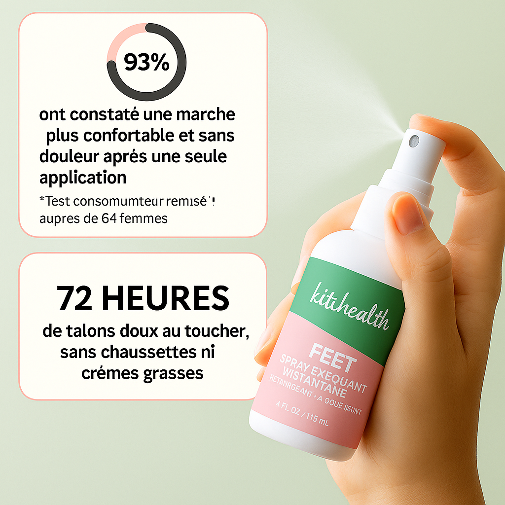 Spray instantané pour les pieds