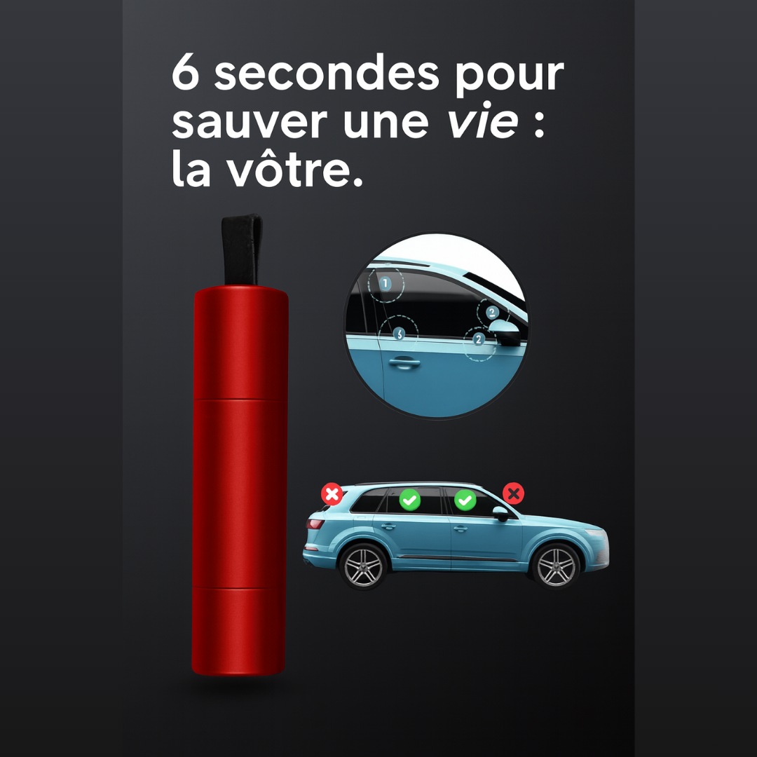 SafePro - Marteau de sécurité de voiture 2 en 1