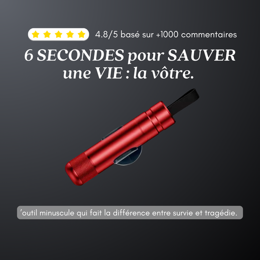 SafePro - Marteau de sécurité de voiture 2 en 1